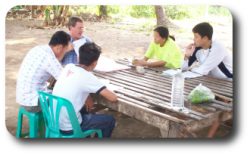 Richard teaching English